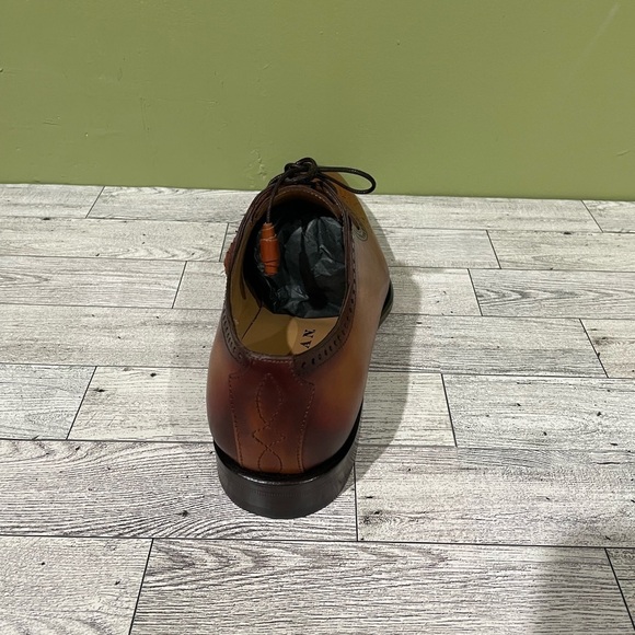 Mezlan shoes dressy oxford cognac/rust leather calf - Picture 4 of 5